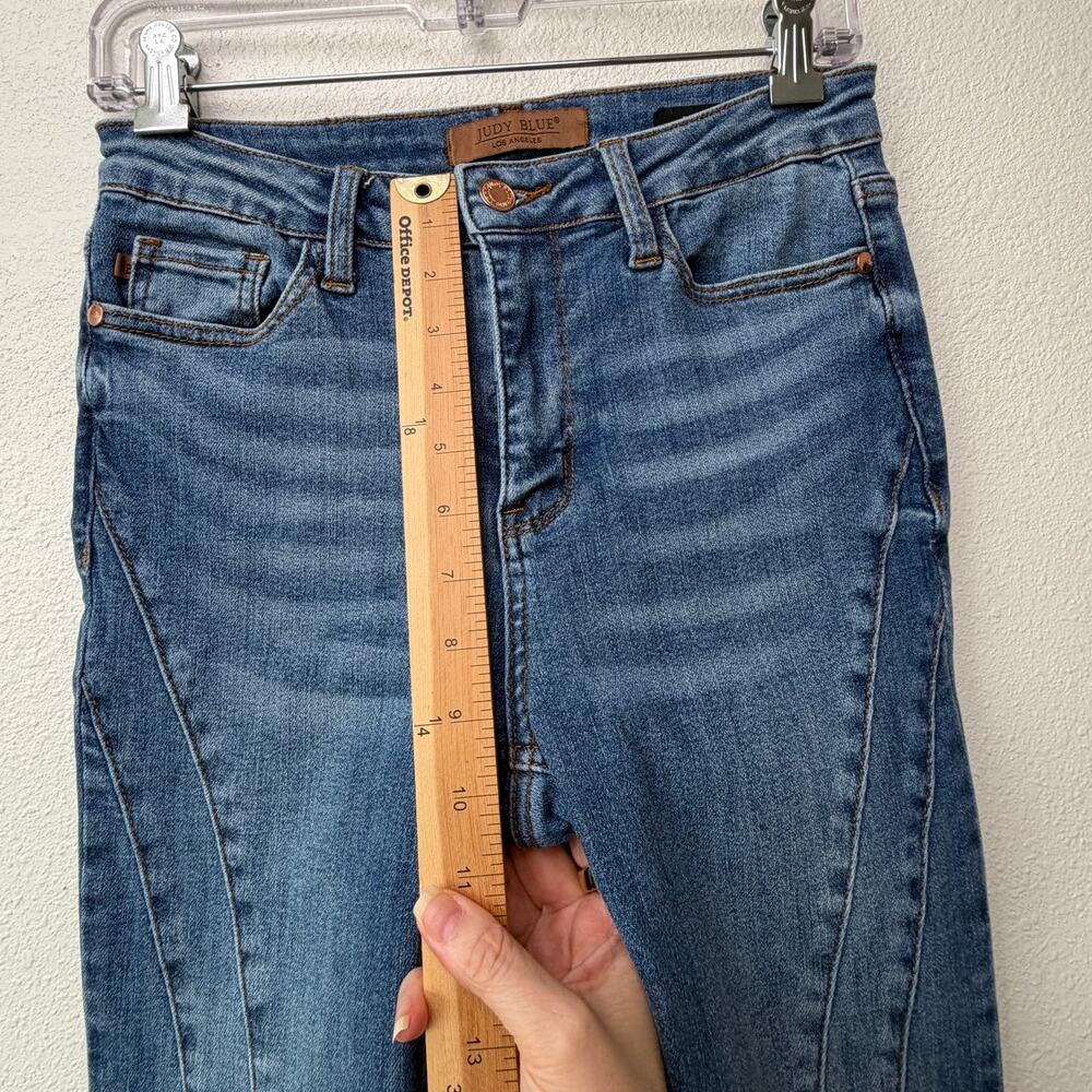 Judy Blue Flare Jeans Double Seam Stretch High Rise - Picture 13 of 15